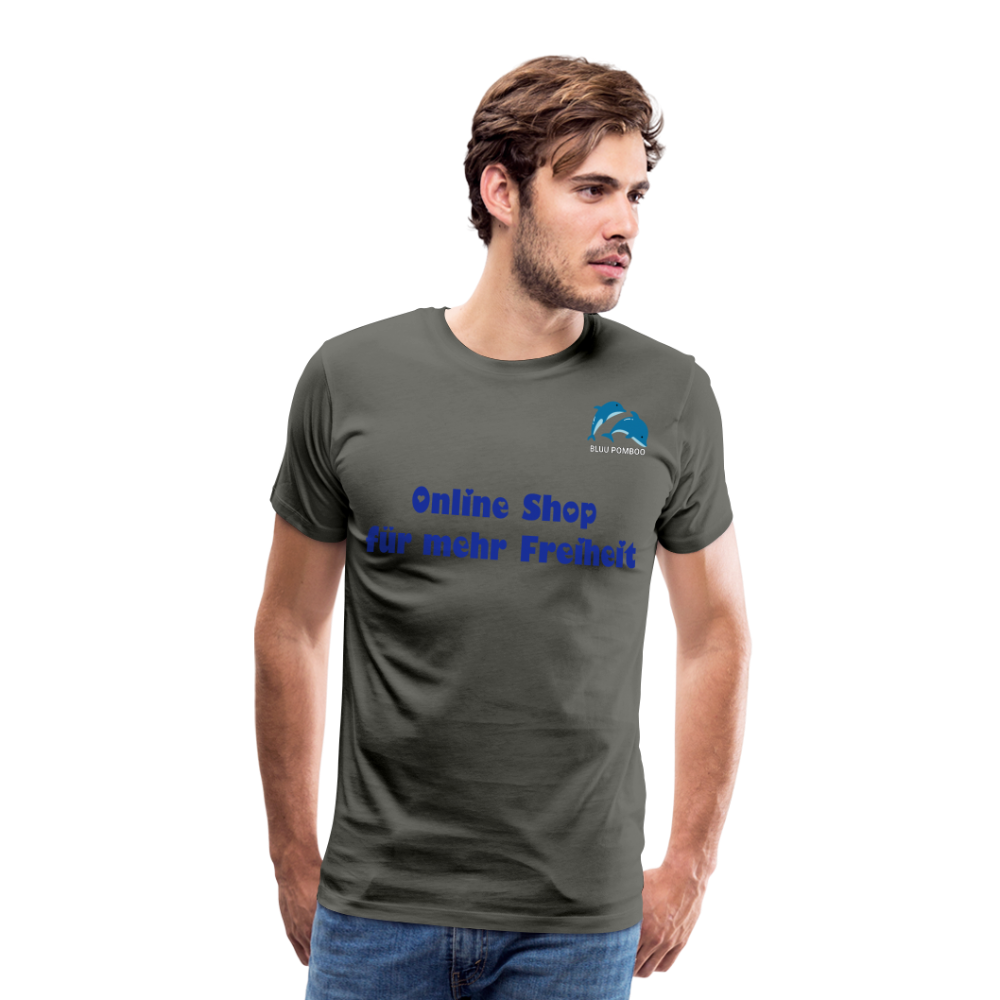 BLUU POMBOO Männer Premium T-Shirt - Asphalt