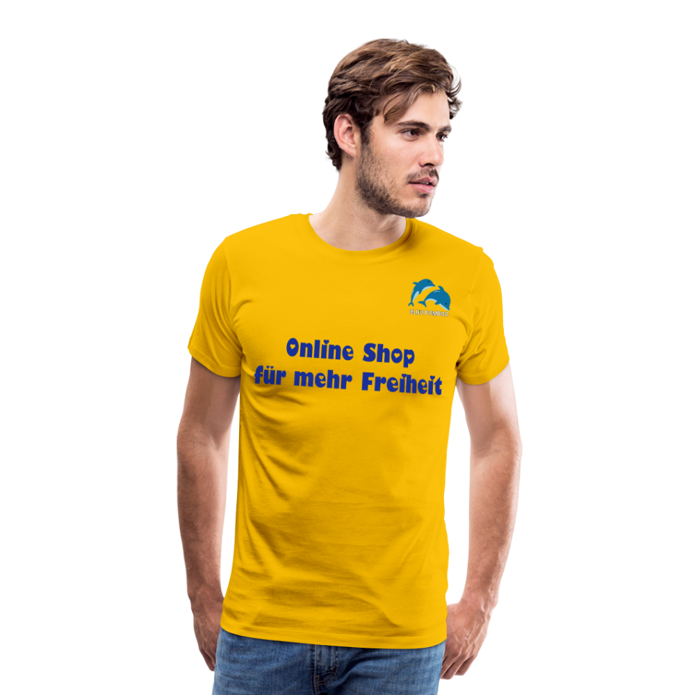 BLUU POMBOO Männer Premium T-Shirt - Sonnengelb