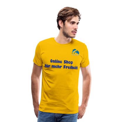 BLUU POMBOO Männer Premium T-Shirt - Sonnengelb