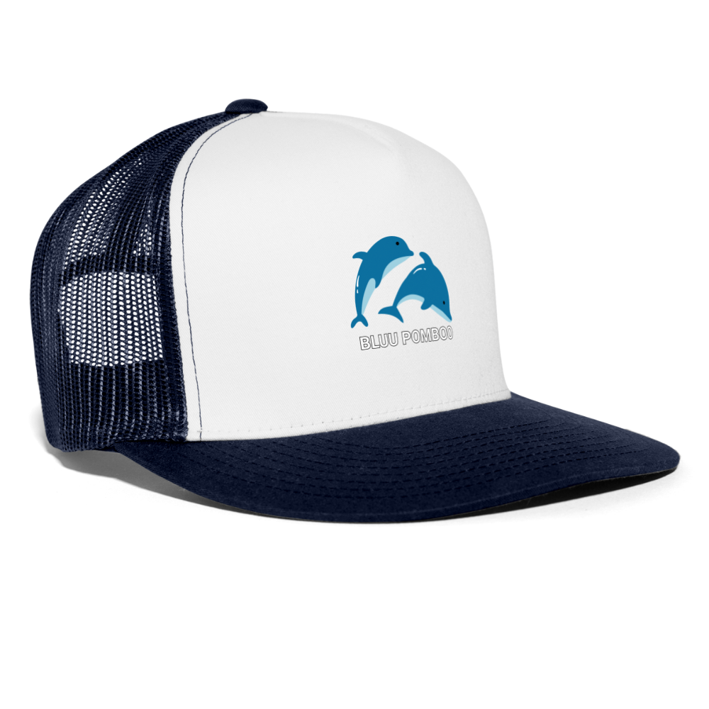 BLUU POMBOO Trucker Cap - Weiß/Navy