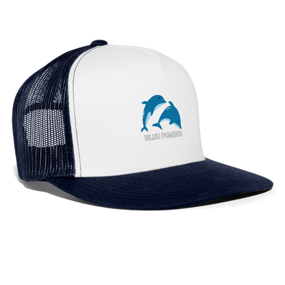 BLUU POMBOO Trucker Cap - Weiß/Navy