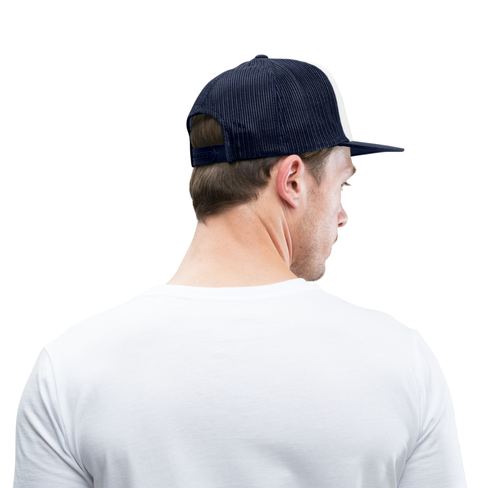 BLUU POMBOO Trucker Cap - Weiß/Navy