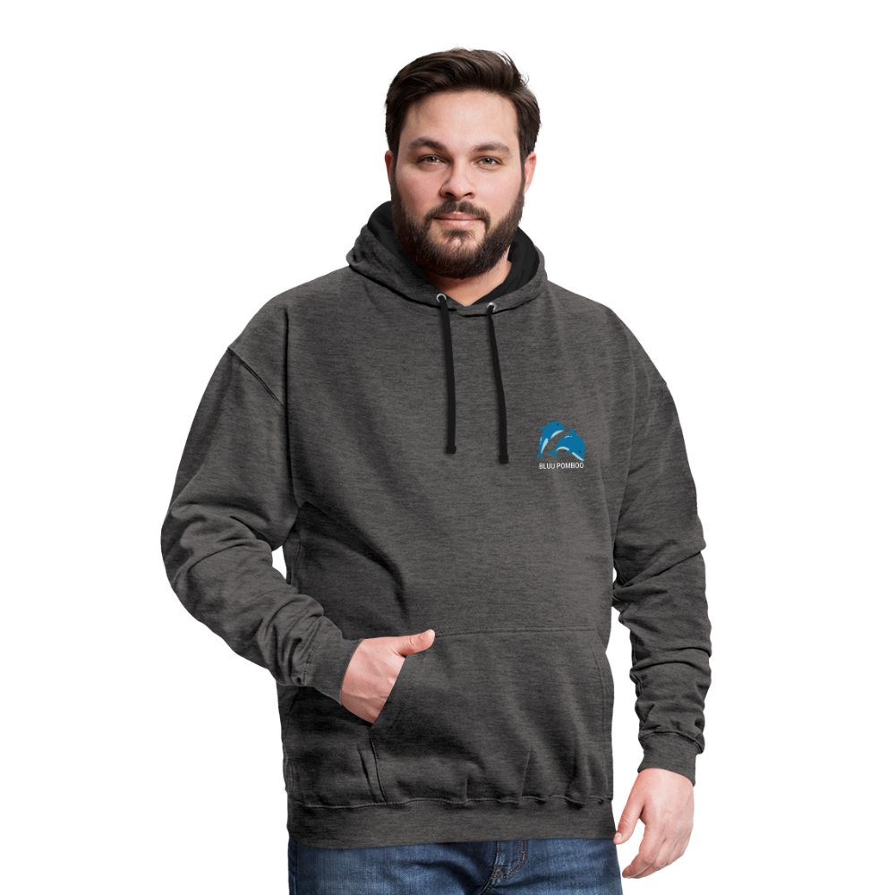 BLUU POMBOO Kontrast-Hoodie - Anthrazit/Schwarz