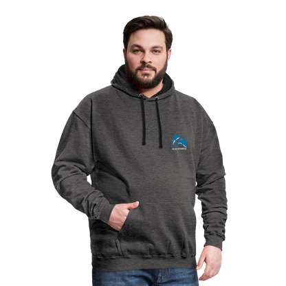 BLUU POMBOO Kontrast-Hoodie - Anthrazit/Schwarz