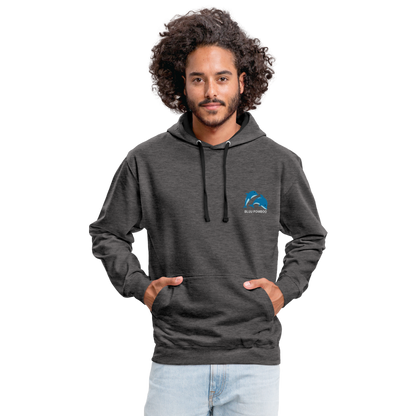 BLUU POMBOO Kontrast-Hoodie - Anthrazit/Schwarz