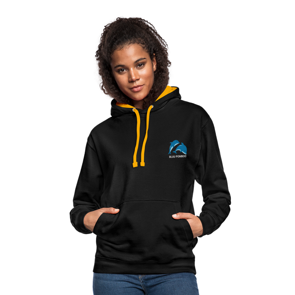 BLUU POMBOO Kontrast-Hoodie - Schwarz/Gold