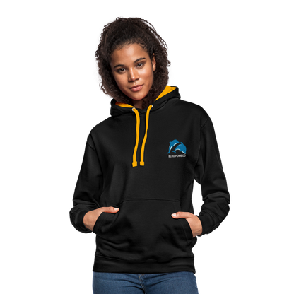 BLUU POMBOO Kontrast-Hoodie - Schwarz/Gold