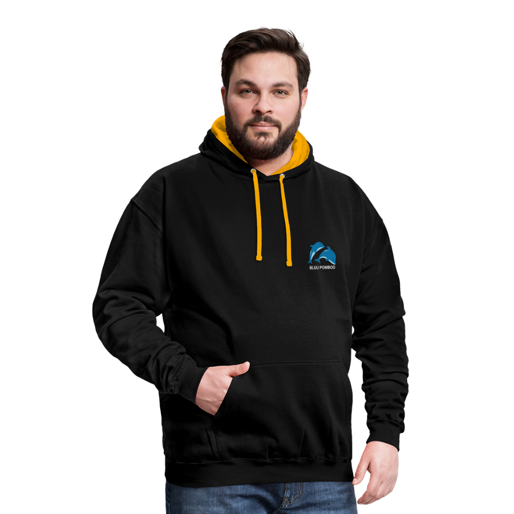 BLUU POMBOO Kontrast-Hoodie - Schwarz/Gold