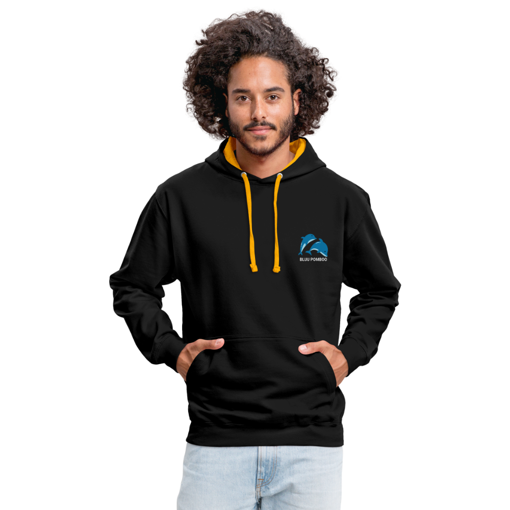 BLUU POMBOO Kontrast-Hoodie - Schwarz/Gold