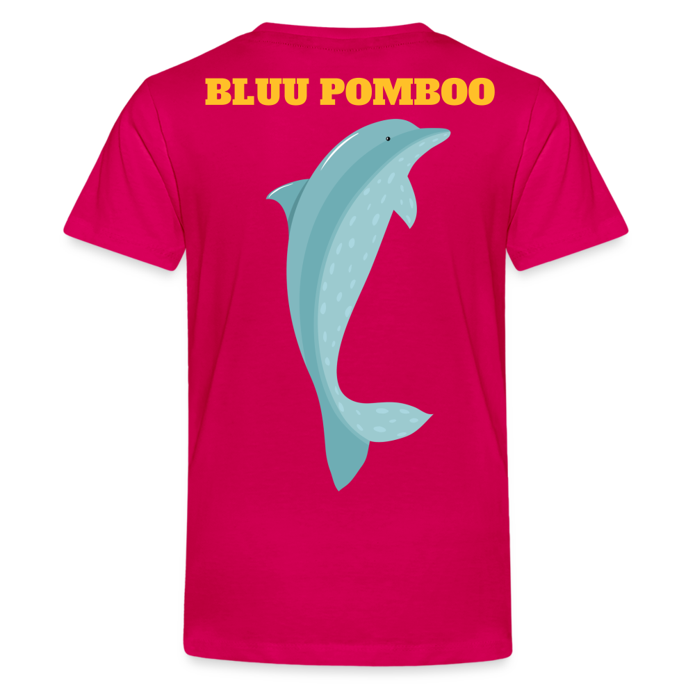 BLUU POMBOO Teenager Premium T-Shirt - dunkles Pink