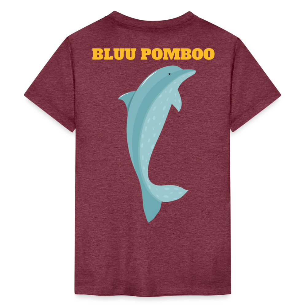 BLUU POMBOO Teenager Premium T-Shirt - Bordeauxrot meliert