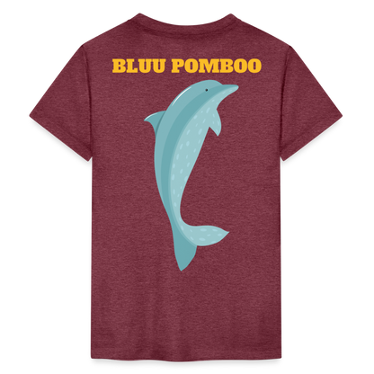 BLUU POMBOO Teenager Premium T-Shirt - Bordeauxrot meliert