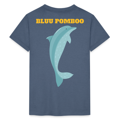 BLUU POMBOO Teenager Premium T-Shirt - Blau meliert