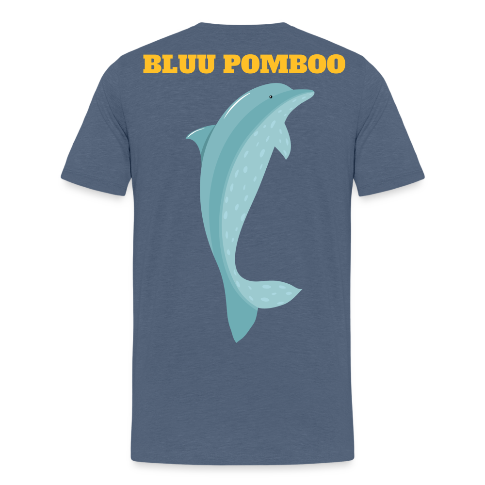 BLUU POMBOO Teenager Premium T-Shirt - Blau meliert