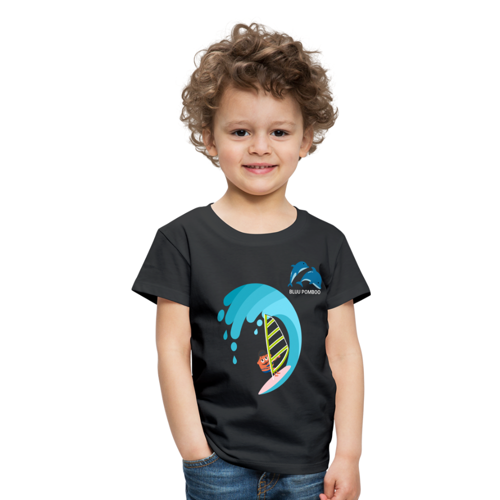 BLUU POMBOO Kinder Premium T-Shirt - Schwarz