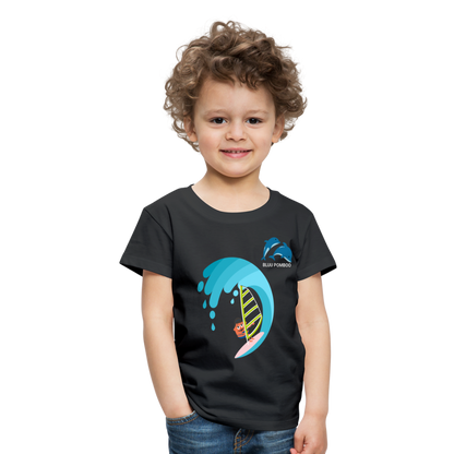 BLUU POMBOO Kinder Premium T-Shirt - Schwarz