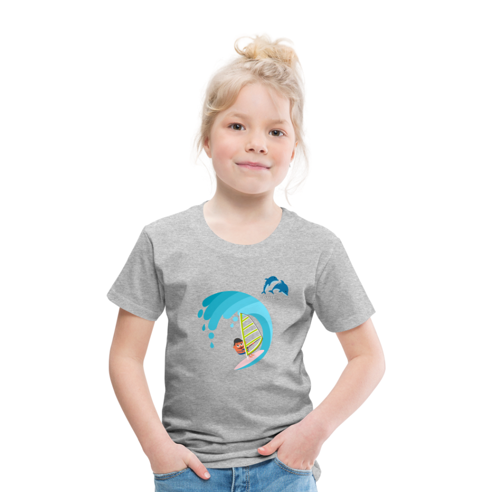 BLUU POMBOO Kinder Premium T-Shirt - Grau meliert