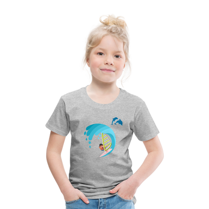 BLUU POMBOO Kinder Premium T-Shirt - Grau meliert