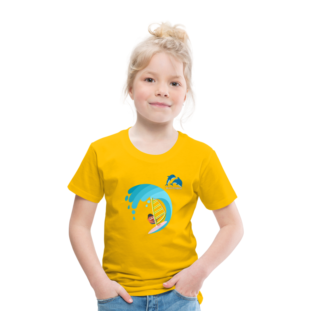 BLUU POMBOO Kinder Premium T-Shirt - Sonnengelb