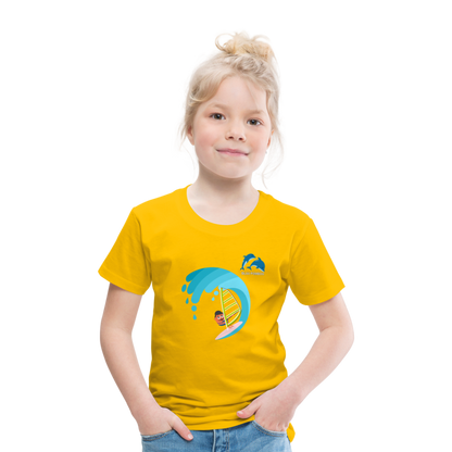 BLUU POMBOO Kinder Premium T-Shirt - Sonnengelb