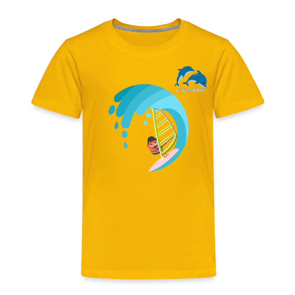 BLUU POMBOO Kinder Premium T-Shirt - Sonnengelb