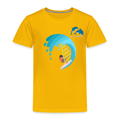 BLUU POMBOO Kinder Premium T-Shirt - Sonnengelb