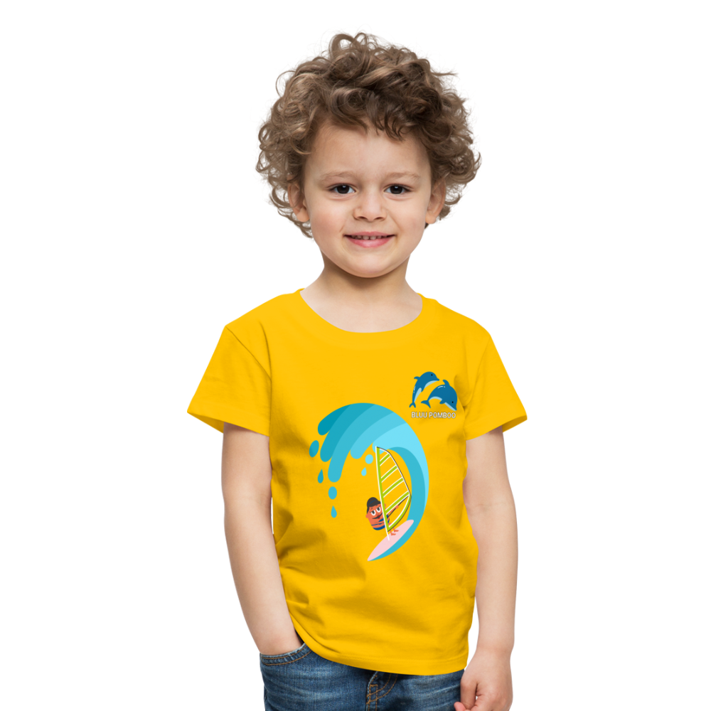 BLUU POMBOO Kinder Premium T-Shirt - Sonnengelb