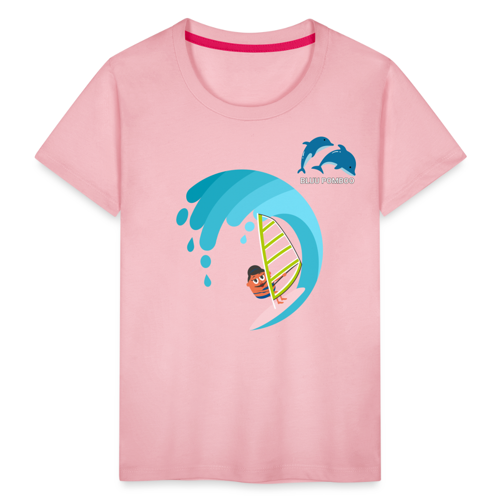 BLUU POMBOO Kinder Premium T-Shirt - Hellrosa