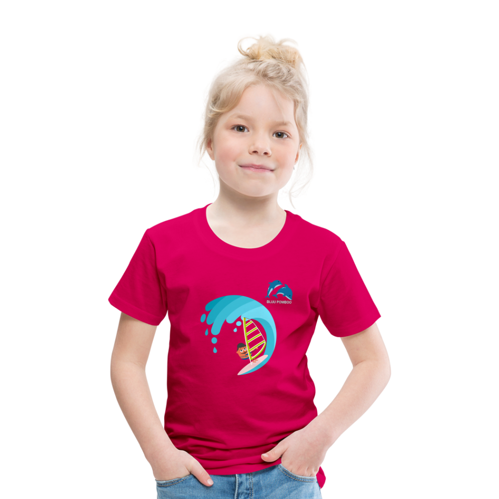 BLUU POMBOO Kinder Premium T-Shirt - dunkles Pink