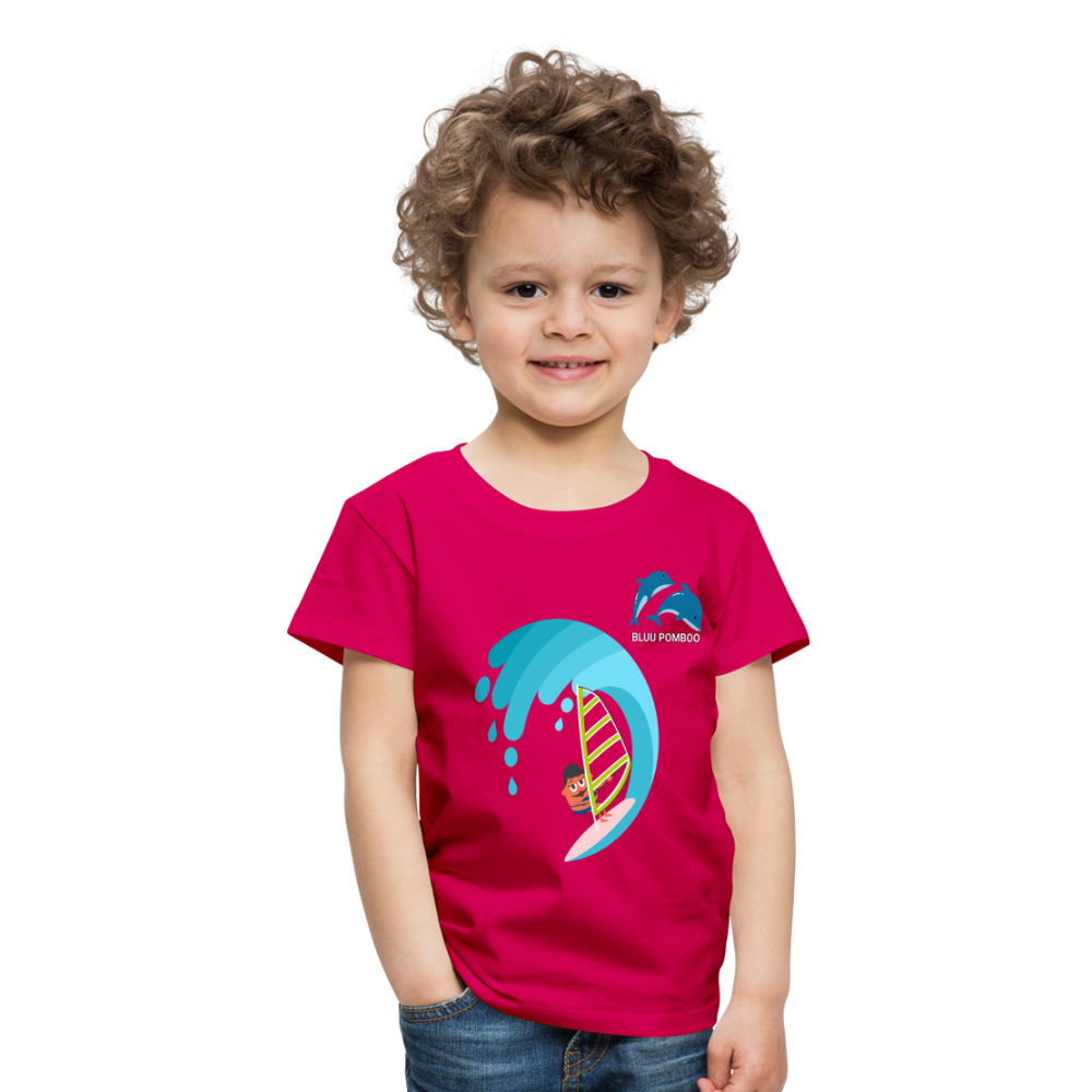 BLUU POMBOO Kinder Premium T-Shirt - dunkles Pink