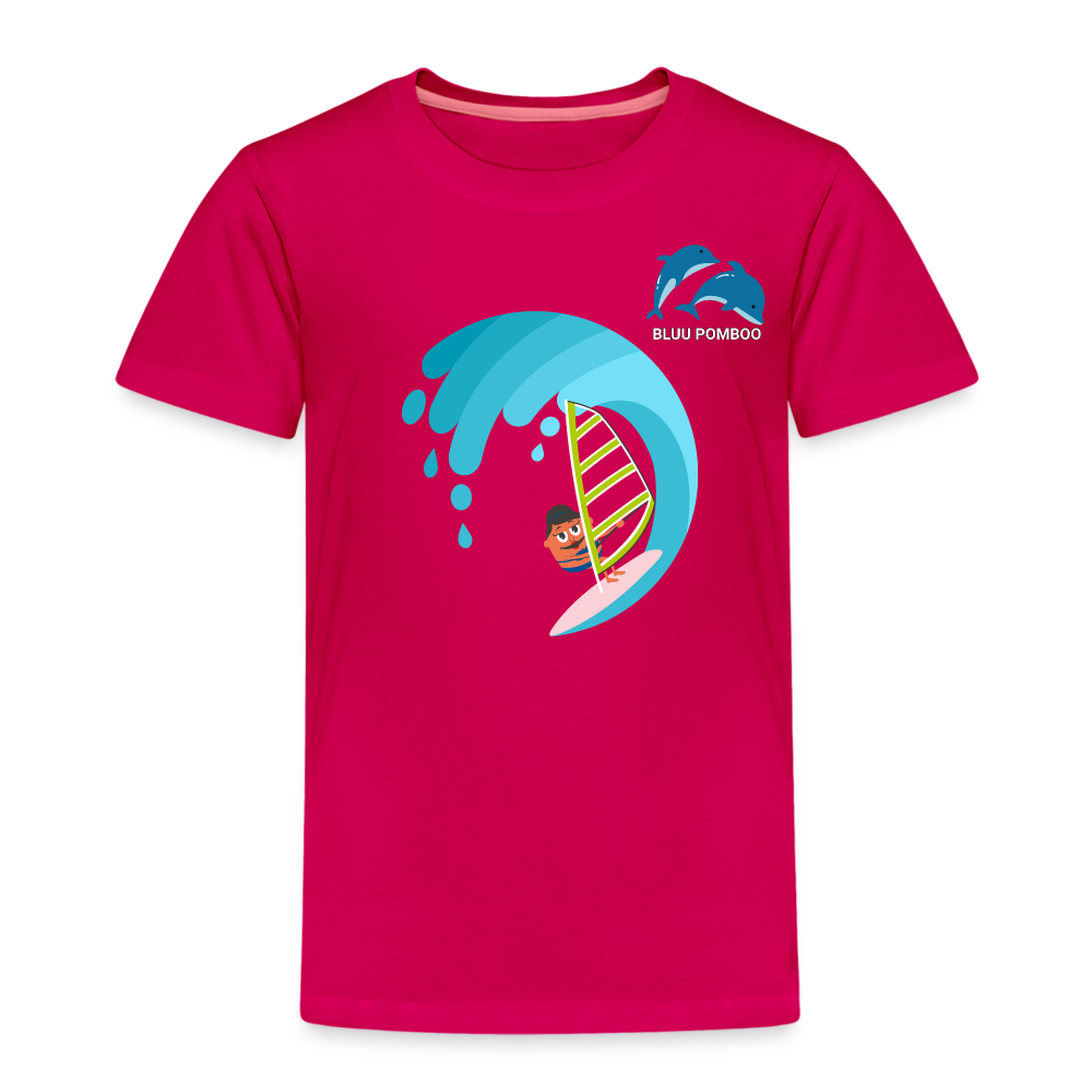 BLUU POMBOO Kinder Premium T-Shirt - dunkles Pink