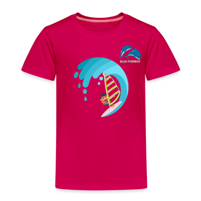 BLUU POMBOO Kinder Premium T-Shirt - dunkles Pink