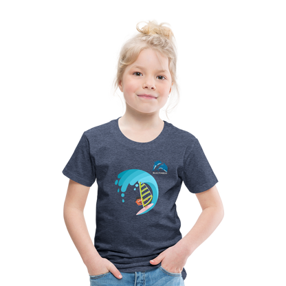 BLUU POMBOO Kinder Premium T-Shirt - Blau meliert