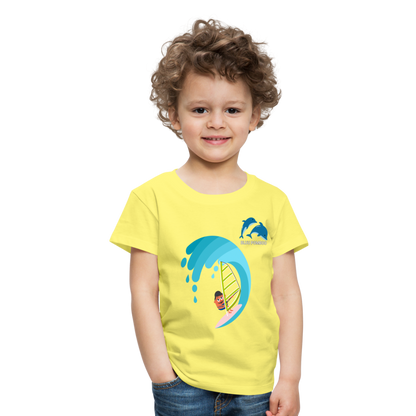 BLUU POMBOO Kinder Premium T-Shirt - Gelb