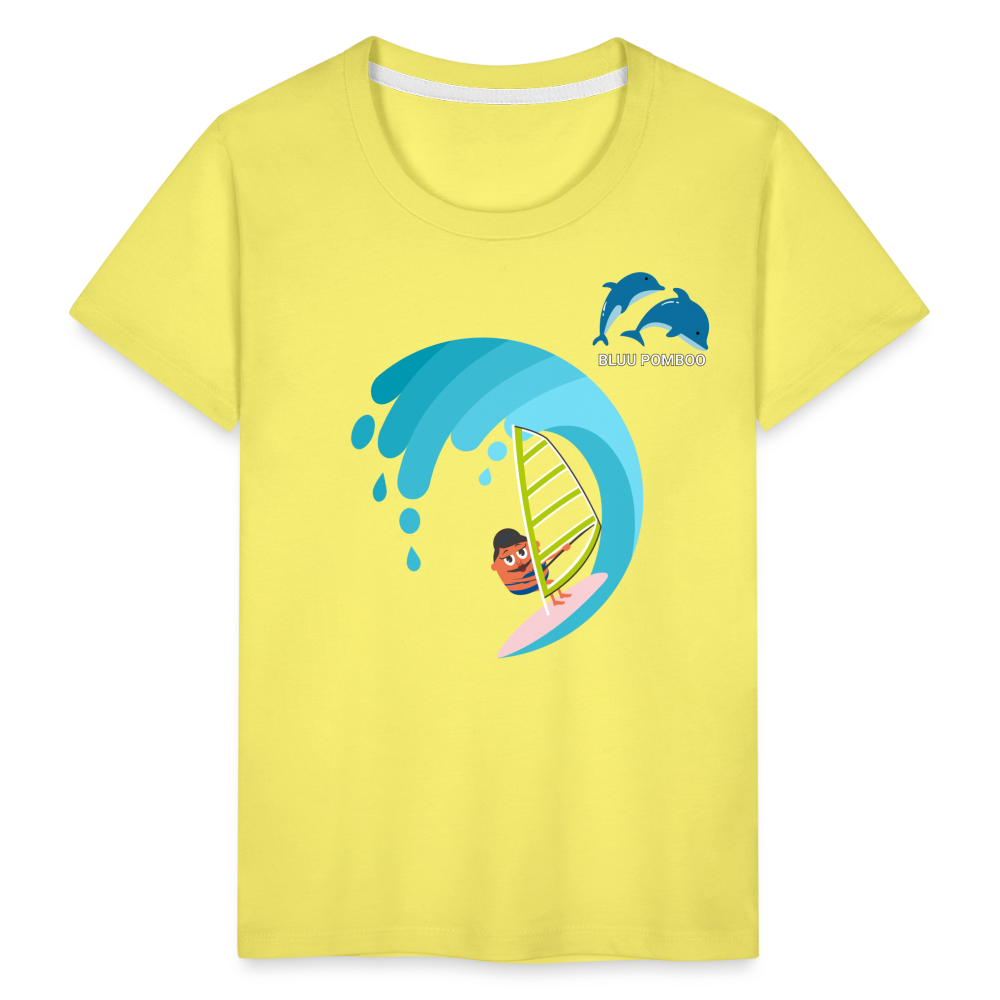 BLUU POMBOO Kinder Premium T-Shirt - Gelb