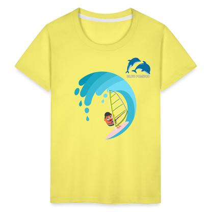 BLUU POMBOO Kinder Premium T-Shirt - Gelb