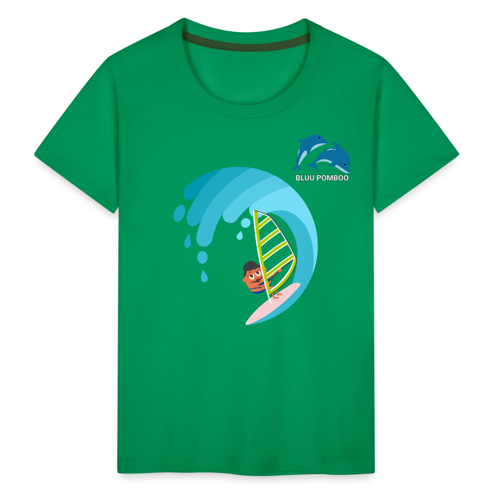 BLUU POMBOO Kinder Premium T-Shirt - Kelly Green