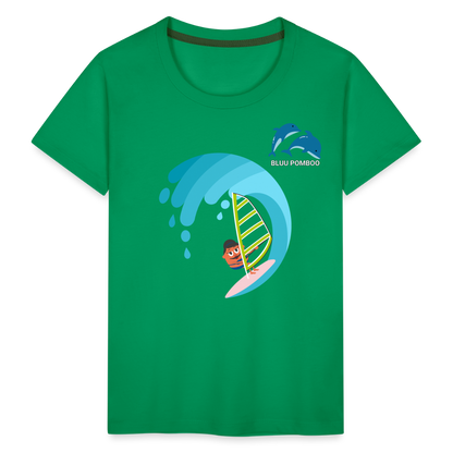 BLUU POMBOO Kinder Premium T-Shirt - Kelly Green