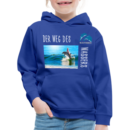 BLUU POMBOO Kinder Premium Hoodie - Royalblau