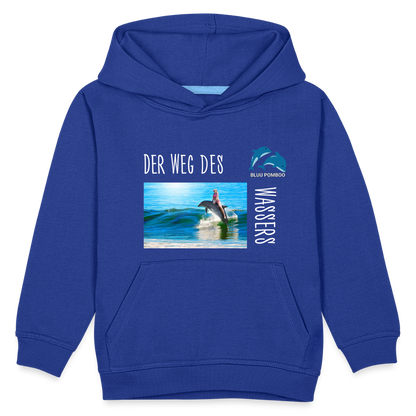 BLUU POMBOO Kinder Premium Hoodie - Royalblau