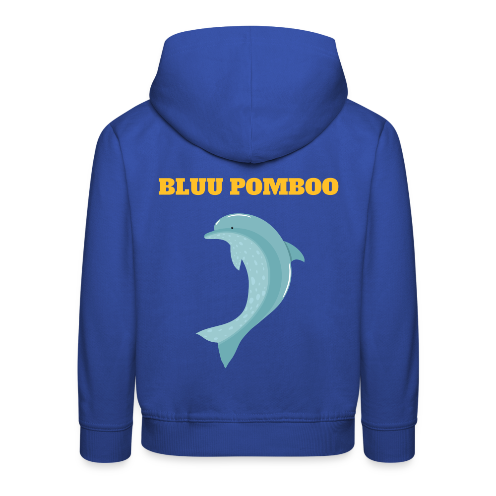 BLUU POMBOO Kinder Premium Hoodie - Royalblau