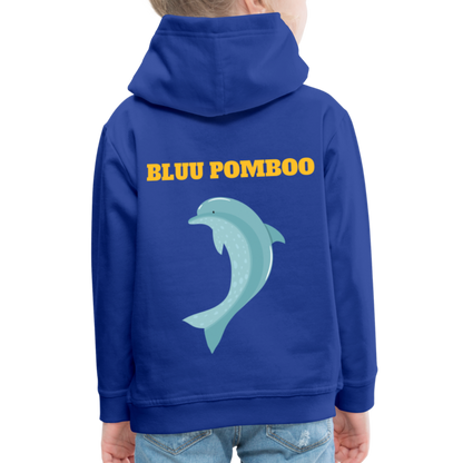 BLUU POMBOO Kinder Premium Hoodie - Royalblau