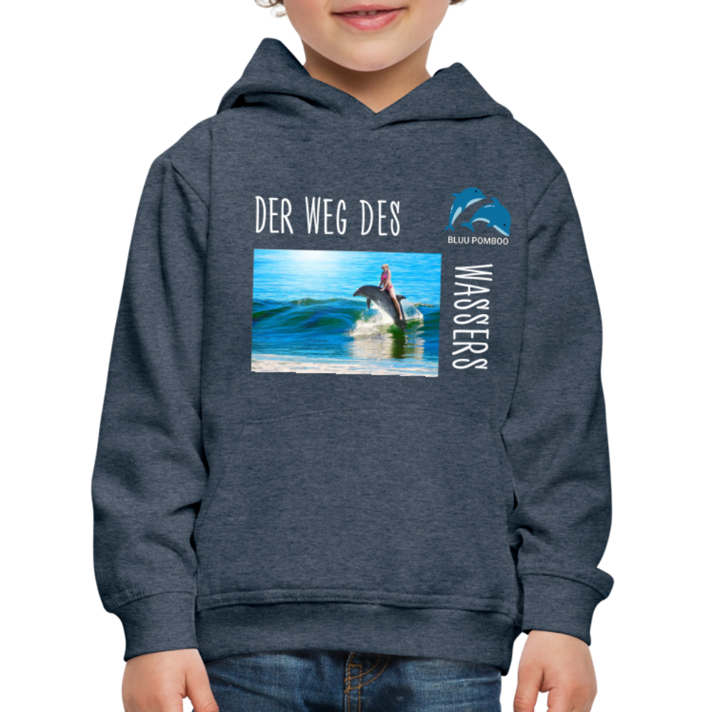 BLUU POMBOO Kinder Premium Hoodie - Jeansblau