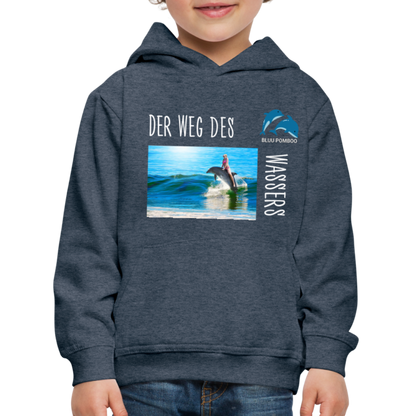 BLUU POMBOO Kinder Premium Hoodie - Jeansblau