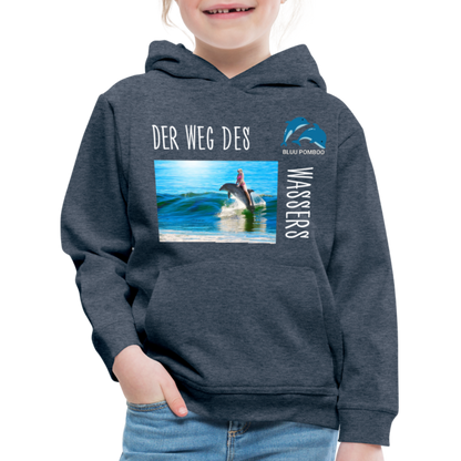 BLUU POMBOO Kinder Premium Hoodie - Jeansblau