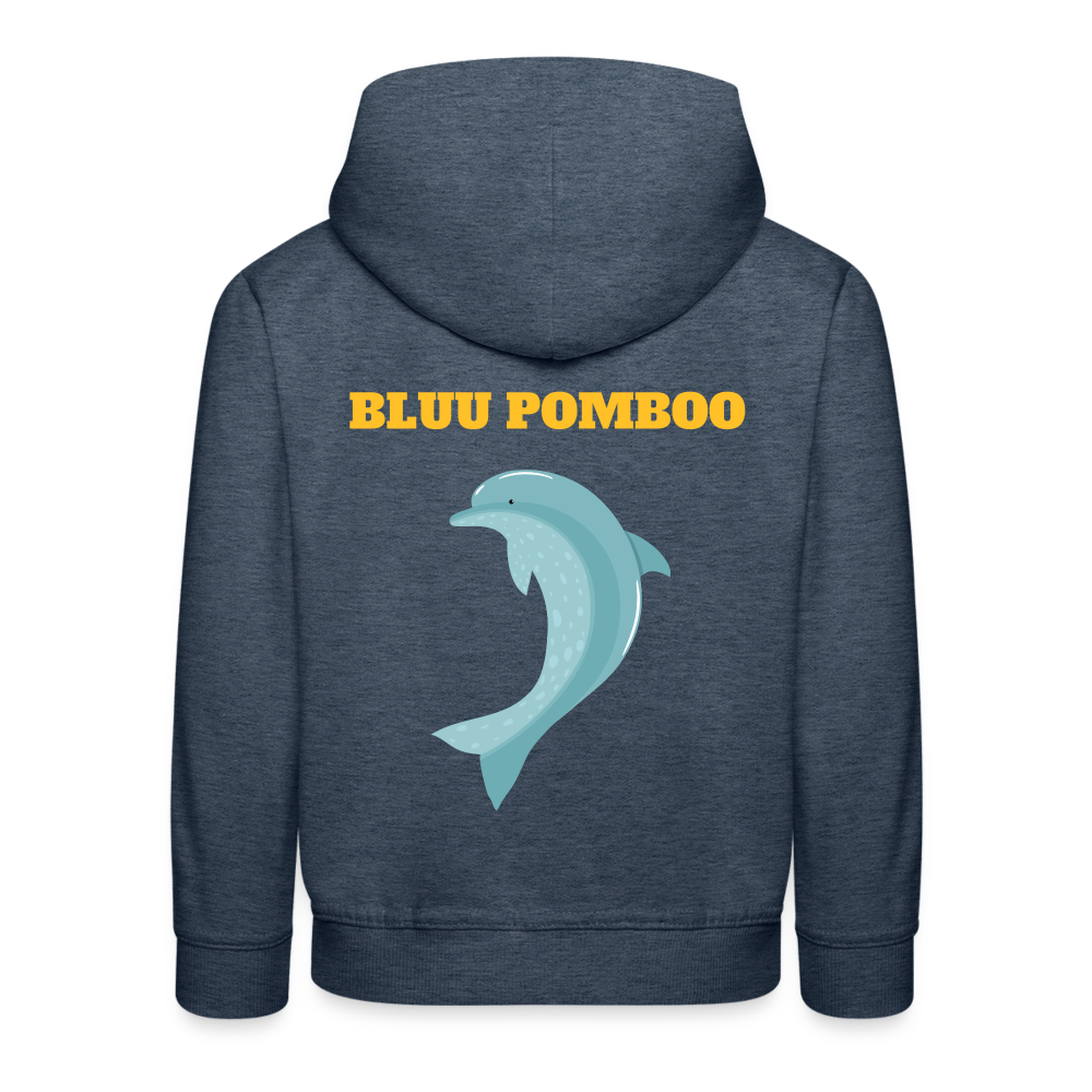 BLUU POMBOO Kinder Premium Hoodie - Jeansblau