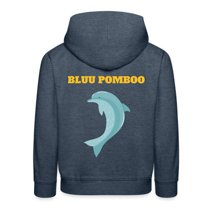 BLUU POMBOO Kinder Premium Hoodie - Jeansblau