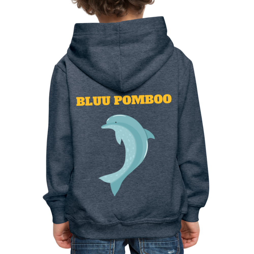 BLUU POMBOO Kinder Premium Hoodie - Jeansblau