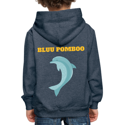 BLUU POMBOO Kinder Premium Hoodie - Jeansblau