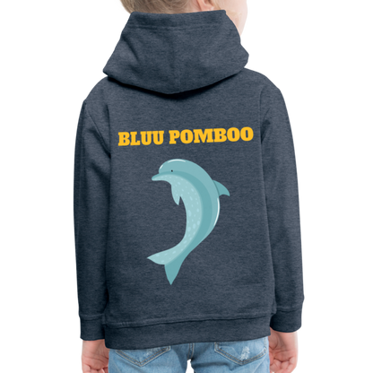 BLUU POMBOO Kinder Premium Hoodie - Jeansblau